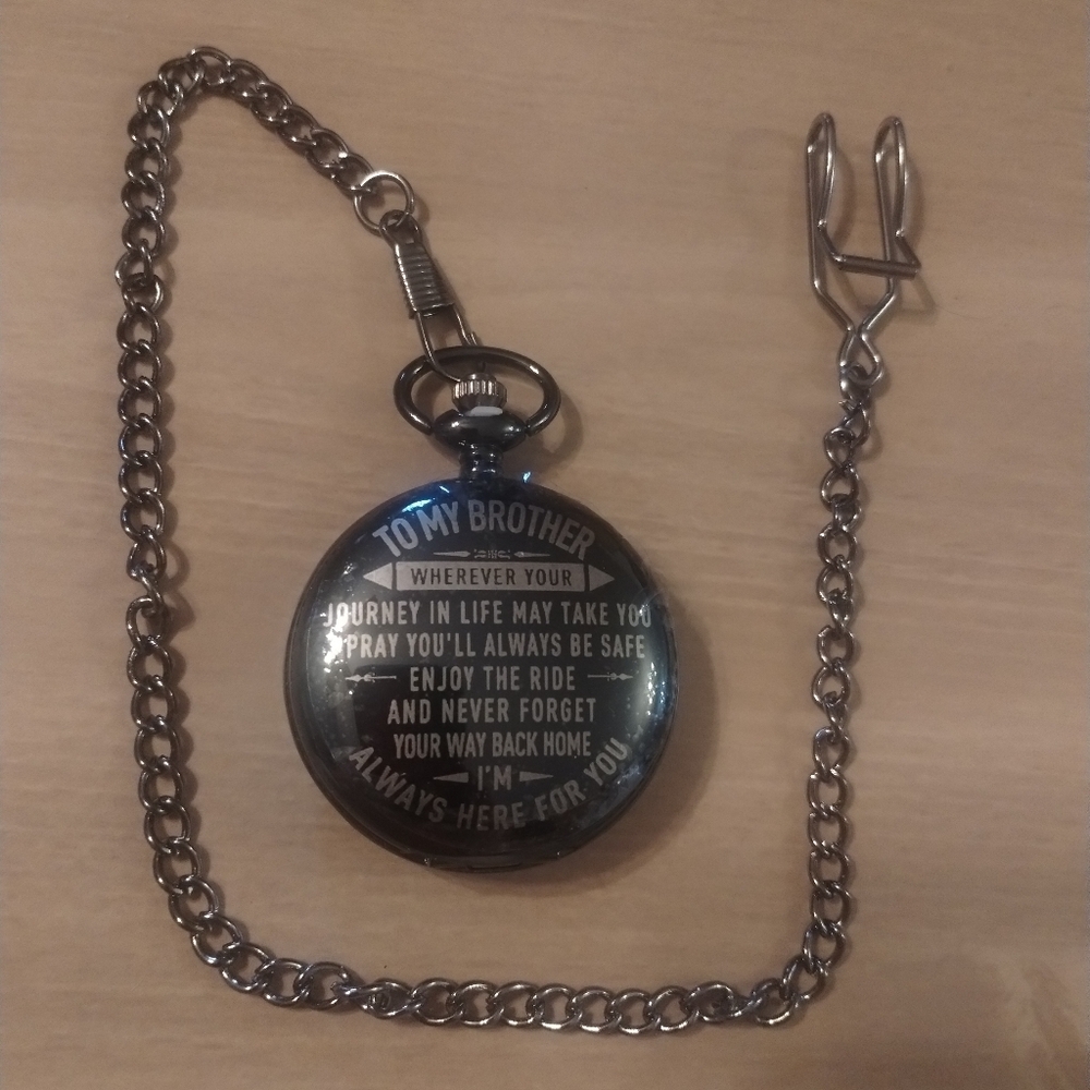New Men's Brother Gift Pocket Watch with Chain